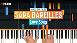 Piano Lesson for quotLove Songquot by Sara Bareilles  HDpiano Part 1 [upl. by Ednyl59]