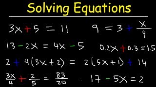 Algebra  How To Solve Equations Quickly [upl. by Uhsoj]