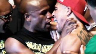 Floyd Mayweather Jr vs Victor Ortiz The WEIGH IN  FIGHTFANCOM [upl. by Anileba]