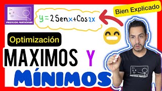 ✅MÁXIMOS y MÍNIMOS de Funciones Trigonométricas 𝘼𝙥𝙧𝙚𝙣𝙙𝙚 𝙚𝙣 4 𝙋𝙖𝙨𝙤𝙨 😎​🫵​💯​Cálculo Diferencial [upl. by Rumery341]