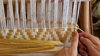 How to weave a decorative band in the Rigid Heddle Loom [upl. by Neehahs]