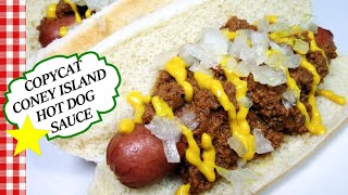 COPYCAT Original Coney Island Hot Dog Meat Chili Sauce Recipe [upl. by Onifled825]