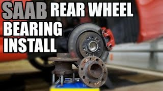 SAAB Rear Wheel Bearing Replacement [upl. by Ahsok182]