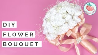 Wedding Bouquet Tutorial  How to Make DIY Flower Bouquet for Weddings amp Spring  RealFake Flowers [upl. by Eirb]