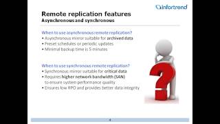 Infortrend Remote Replication [upl. by Lucier921]