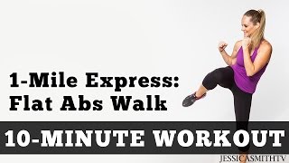 1 Mile Express Abs Walk  Low Impact Cardio Core Workout You Can Do At Home In a Small Space [upl. by Brittney235]