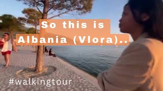 Vlora Albania l Walking Tour in 4K [upl. by Pontus]