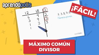 MÁXIMO COMÚN DIVISOR MCD ¡Fácil [upl. by Faires]