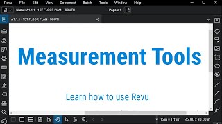 Bluebeam Revu Measurement Tools [upl. by Cavil]