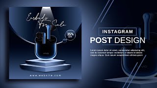 Social Media Post Design  Adobe Photoshop Tutorial [upl. by Begga]