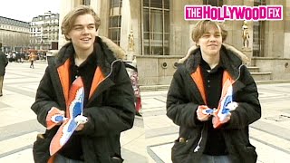 Leonardo DiCaprio Goes Unrecognized In The Streets Before Fame While Playing With Birds In Paris [upl. by Akcirahs]