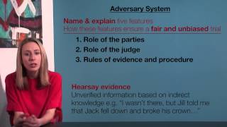 VCE Legal Studies  Adversary System [upl. by Airym]