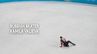 Russian skater Kamila Valieva finishes fourth [upl. by Bernadina]