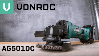 VONROC AG501DC  Haakse slijper  VPower 20V [upl. by Deroo832]