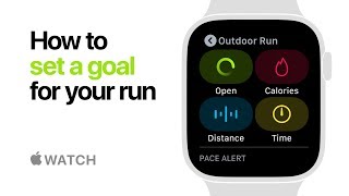 Apple Watch Series 4 — How to set a goal for your run — Apple [upl. by Aros]