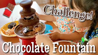 Chocolate Fountain Fondue Challenge Easy Chocolate Syrup Recipe  OCHIKERON  Create Eat Happy [upl. by Ecinuahs]