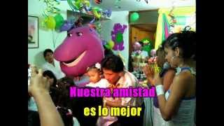 TE QUIERO karaoke al estilo de Barney y sus amigos [upl. by Hploda]