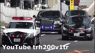 G20 ロシア プーチン大統領車列4本 新型専用車ロシア警護車 Presidential state car Russia Motorcade Aurus Senat G20 2019 JAPAN [upl. by Idalla]