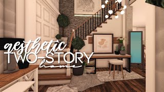 Bloxburg  Aesthetic TwoStory Home  110k  Speedbuild [upl. by Etnelav]