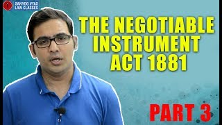 The Negotiable Instruments act 1881 Part 3 by Advocate Sanyog Vyas [upl. by Colman]