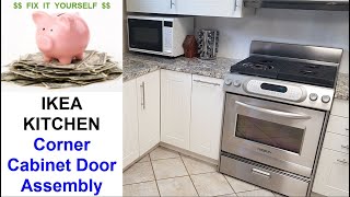 IKEA Kitchen  Corner Cabinet Door Installation [upl. by Aiciled]