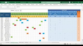 Annual Leave Tracker with DailyMonthly View in Excel [upl. by Willman]