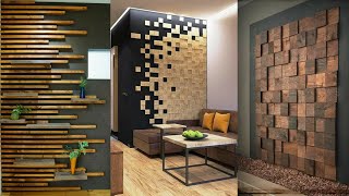 100 Wooden wall decorating ideas for living room interior wall design 2025 [upl. by Bornstein]