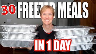 EASY MONTHLY FREEZER MEAL PREP  30 EASY MEALS MEALS FOR A LARGE FAMILY [upl. by Bettina427]