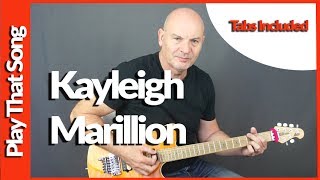 Kayleigh By Marillion  Guitar Tutorial with tabs [upl. by Nylannej]