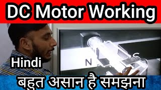 Working Principle of DC Motor Hindi [upl. by Yorel256]