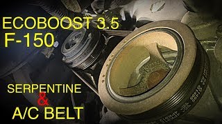 F150 EcoBoost 35 Serpentine amp AC Belt Replacement Tips and Tricks [upl. by Aicercul]