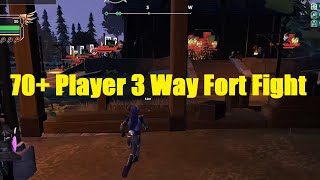 Crowfall Beta PVP  EPIC 70 Player 3 Way Fort Fight [upl. by Vaughn]