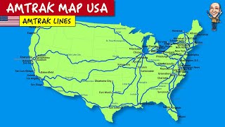 Amtrak map USA Understand Americas train routes [upl. by Milka]