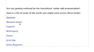 Australian Pronunciation [upl. by Susejedesoj795]