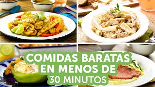 Comidas baratas en menos de 30 minutos  Kiwilimón [upl. by Adle]