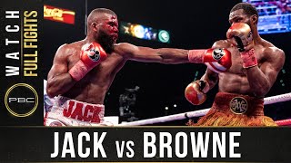 Jack vs Browne FULL FIGHT January 19 2020  PBC on Showtime PPV [upl. by Annoit989]