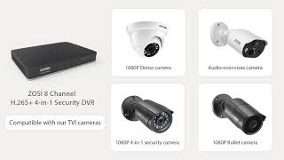 ZOSI 8 Channel H265 4in1 Security DVR  Install the Hard Drive Easily [upl. by Nosaj993]