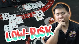 LOWRISK BLACKJACK SYSTEM Mendelchuck Betting System  Live Blackjack [upl. by Aivatra]