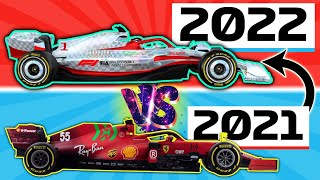 F1 2021 vs 2022 💥 ¿Qué COCHE es MÁS RÁPIDO ¿Cuáles son los CAMBIOS Nueva Aerodinámica  Neumáticos [upl. by Comfort]