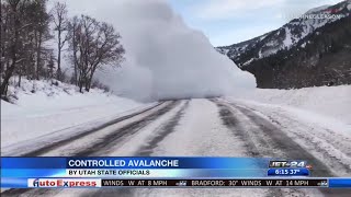 Controlled Avalanche in Utah [upl. by Giff]