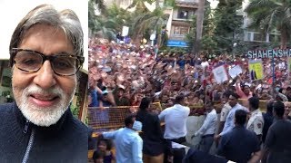 Amitabh Bachchan’s Crazy Fans Outside His House After Discharge From Hospital [upl. by Acimahs]