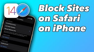 How to Block Specific Sites In Safari on iPhone or iPad  Block Adult Websites on iOS 14 [upl. by Yaf]