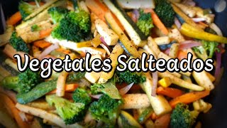 Como hacer VEGETALES SALTEADOS muy ricos video 24 [upl. by Einimod]