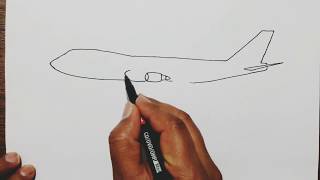 How to draw Boeing 747 [upl. by Belak]