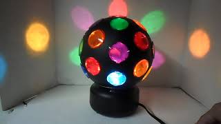 Ball Of Lite Model 1929 Disco Ball Party Light Multicolor Lamp Lite Rotating [upl. by Anatsirhc382]