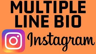 How to Add Multiple Lines to Instagram Bio  iPhone amp Android Phones [upl. by Ssegrub]