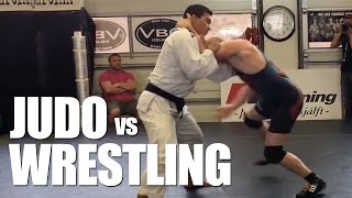 Judo vs Freestyle Wrestling ✓ Awesome Grappling [upl. by Nnaeirrac]