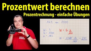 Prozentwert berechnen  einfache Übungen  Prozentrechnung  Lehrerschmidt [upl. by Raval]