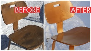 Mid Century Thonet Chair Refinish  Restoration  ASMR [upl. by Rodmann710]