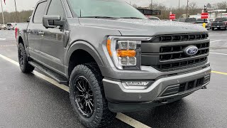 2021 Ford F150 Lariat Sport Covert Edition Leveled on 34s Carbonized Gray [upl. by Nannaihr]